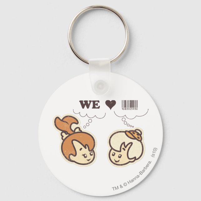 Llavero Pebbles y Bam Bam que amamos (Anverso)