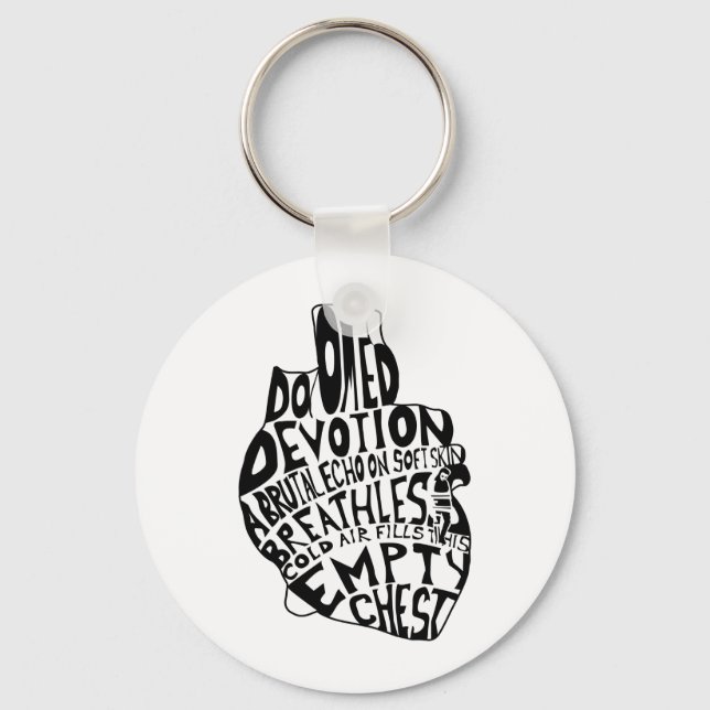 Llavero pecho vacío : corazón anatómico (Anverso)