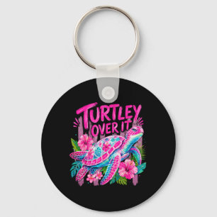 Llavero Ped Turtley Sobre Flor De Tortuga Lindo Divertido 
