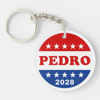 Llavero Pedro 2028 Vintage Red White Blue Voter