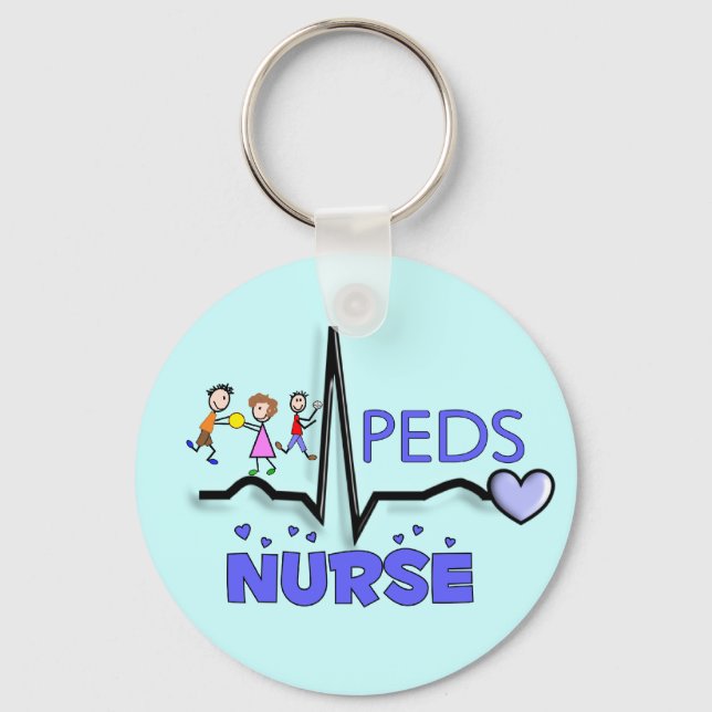 Llavero PEDS NURSE QRS Diseño Camisetas y Regalos (Anverso)