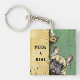 Llavero Peek A Boo Cat Dog