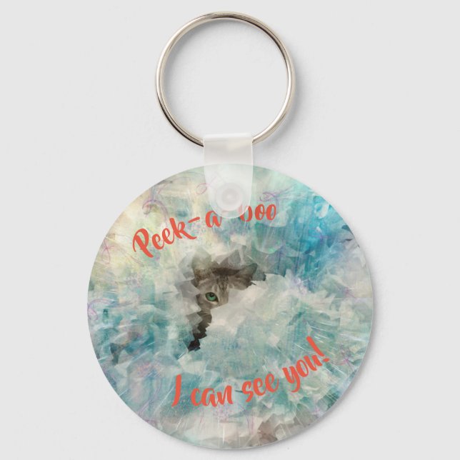 LLAVERO PEEK UN BOO QUE PUEDO VER QUE CUIDA CAT (Anverso)