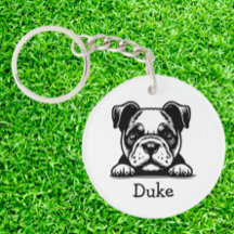 Peeking Boxer Terrier Puppy Personalizado
