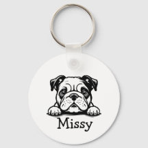 PEEKING Bulldog Puppy Personalizado