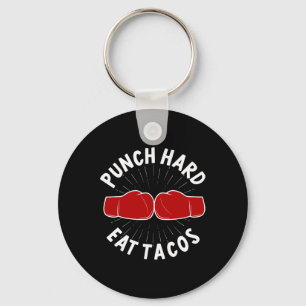 Llavero Pega Fuerte Come Tacos - Boxeo Sparring Kick Boxin