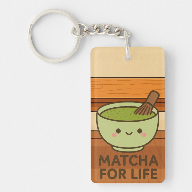 Llavero Pegatina Cute Matcha Bowl (Frente)
