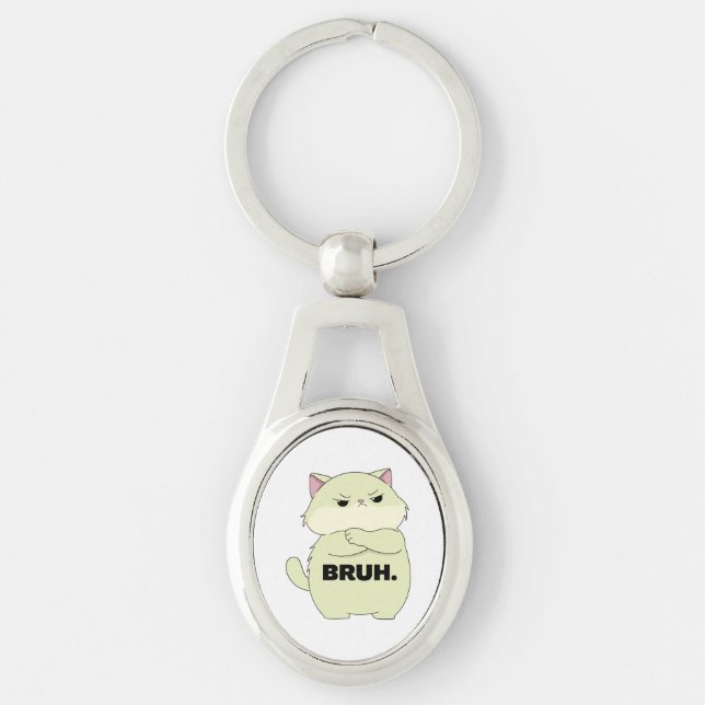 Llavero Pegatina de Bruh Kitty (Anverso)