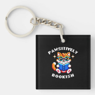 Llavero pegatina de gatos de 8 bits de Bookish - Retro Gam