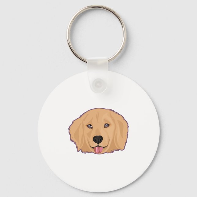 Llavero Pegatina de Golden Retriever (Anverso)