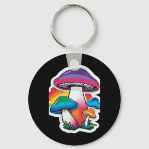 Llavero Pegatina de hongo de arcoíris de orgullo lindo kaw
