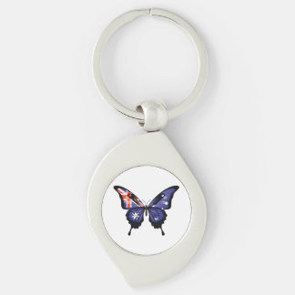 Llavero Pegatina de la bandera de la mariposa de cola tort