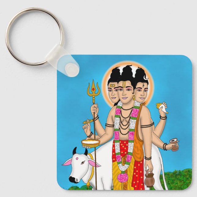 Llavero Pegatina de Lord Dattatreya (Anverso)