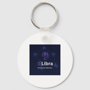Llavero Pegatina de Rótulo Libra Zodiac