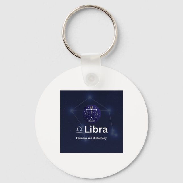 Llavero Pegatina de Rótulo Libra Zodiac (Anverso)