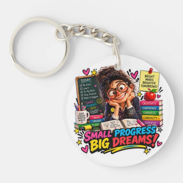 Llavero Pegatina para estudiantes de pequeños progresos gr (Frente)
