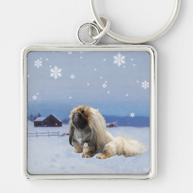 Llavero Pekinés en Invierno (Frente)