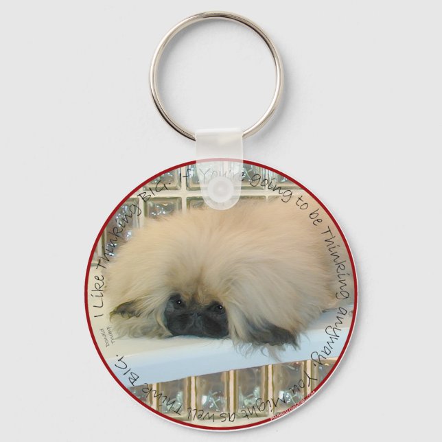 Llavero Pekinés Pensando en Grande (Anverso)