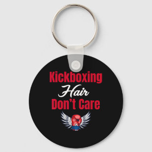 Llavero Peleas de Kickboxing Pelo No Importa Divertido Art