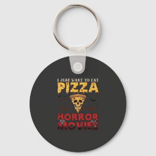 Llavero Películas de terror de pizza Halloween Cráneo Murc