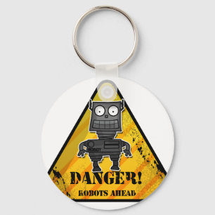 Llavero ¡Peligro! Robots Adelante