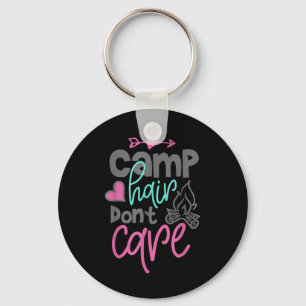 Llavero Pelo de campamento divertido no me importa amante
