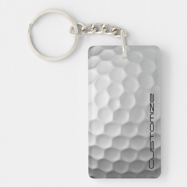 Llavero Pelota de golf con texto personalizado (Frente)