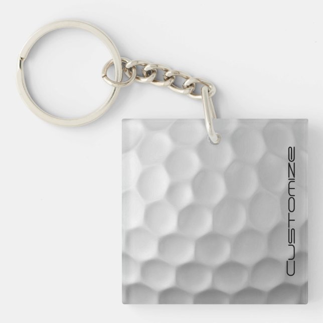 Llavero Pelota de golf con texto personalizado (Frente)