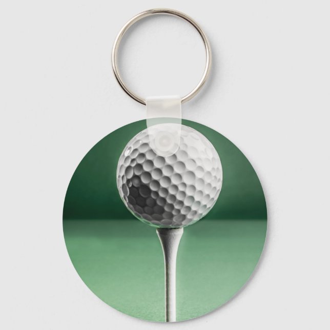 Llavero Pelota de golf en Tee (Anverso)