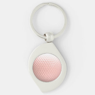 Llavero Pelota de golf rosa con deporte en números negros