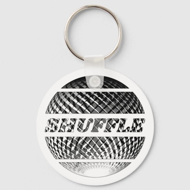 Llavero Pelota disco de baile de Shuffly en plata (Anverso)