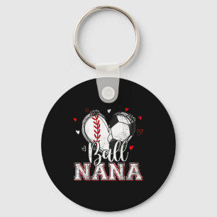 Llavero Pelota nana béisbol fútbol corazón nana de ambos
