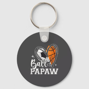 Llavero Pelota Papaw Fútbol Baloncesto Corazón