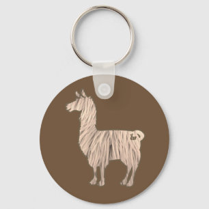 Llavero peludo de la llama