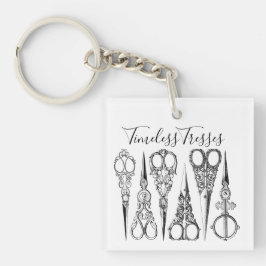 Llavero Peluquería victoriana costura tijeras elegante