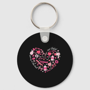 Llavero Peluquero Día de San Valentín Corazón Peluquera Co
