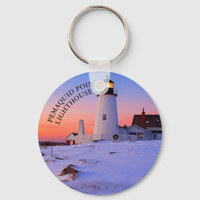 Llavero Pemaquid Point Lighthouse Maine Keychain (Anverso)