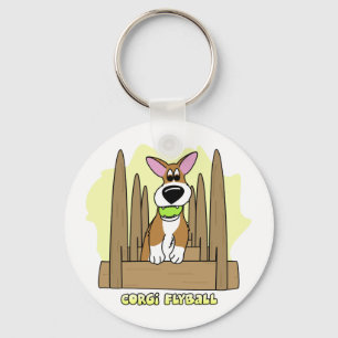 Llavero Pembroke Corgi Flyball Keychain