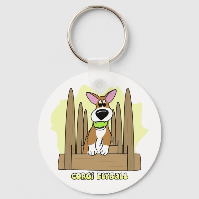 Llavero Pembroke Corgi Flyball Keychain (Anverso)