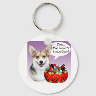 Llavero Pembroke Welsh Corgi Halloween Candy