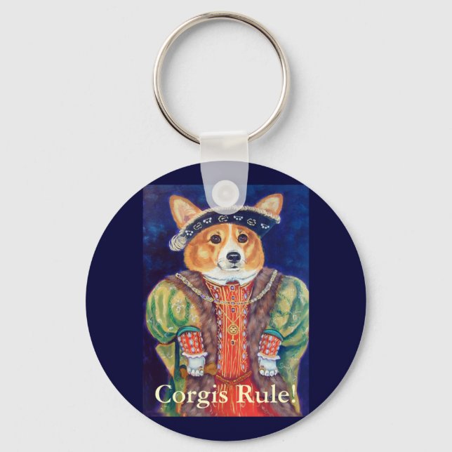 Llavero Pembroke Welsh Corgi King Keychain (Anverso)