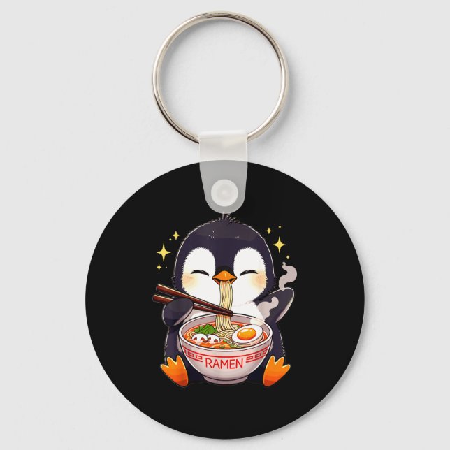 Llavero Penguin Eating Ramen  (Anverso)