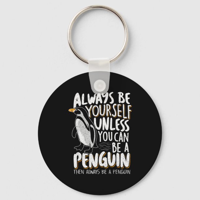 Llavero Penguin Lovers &amp; Cute Penguins Always Be A Pen (Anverso)