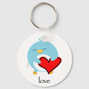 Llavero Pengy the Penguin Love Keychain