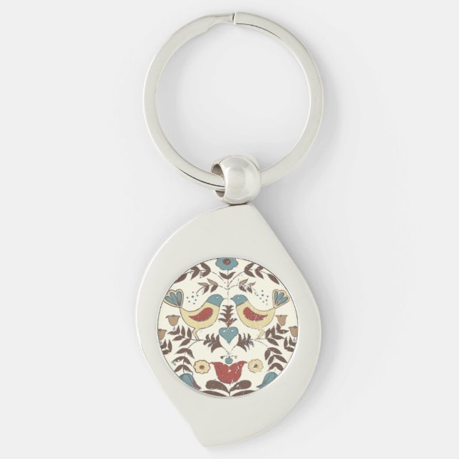 Llavero Pennsylvania Dutch Amish Hex Rótulo Bird Americana (Anverso)