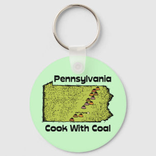 Llavero Pennsylvania PA US States Motto ~ Cook With Coal
