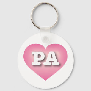 Llavero Pennsylvania Pink Fade Heart - Me encanta PA