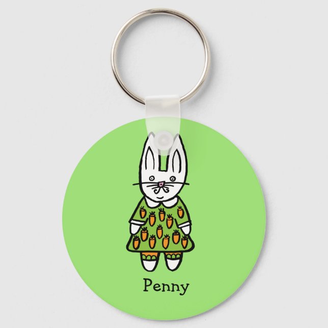 Llavero Penny el conejo personalizado (Anverso)