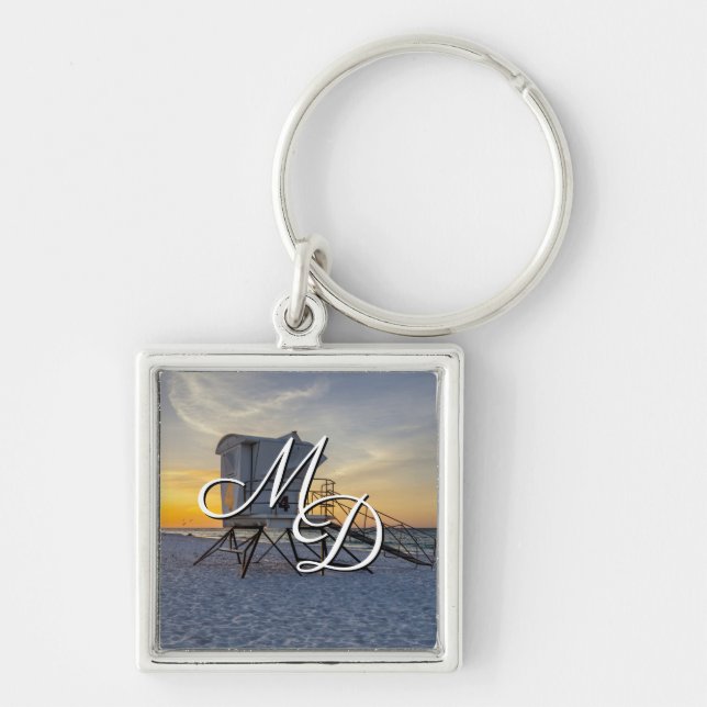 Llavero Pensacola Beach Lifeguard Station Sunrise Keychain (Frente)