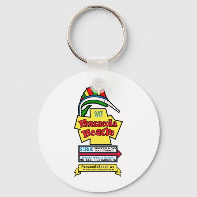 Llavero Pensacola Beach Sign Keychain (Anverso)
